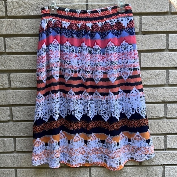Christopher & Banks Smock Waist Lined Skirt Sz M - Picture 1 of 8